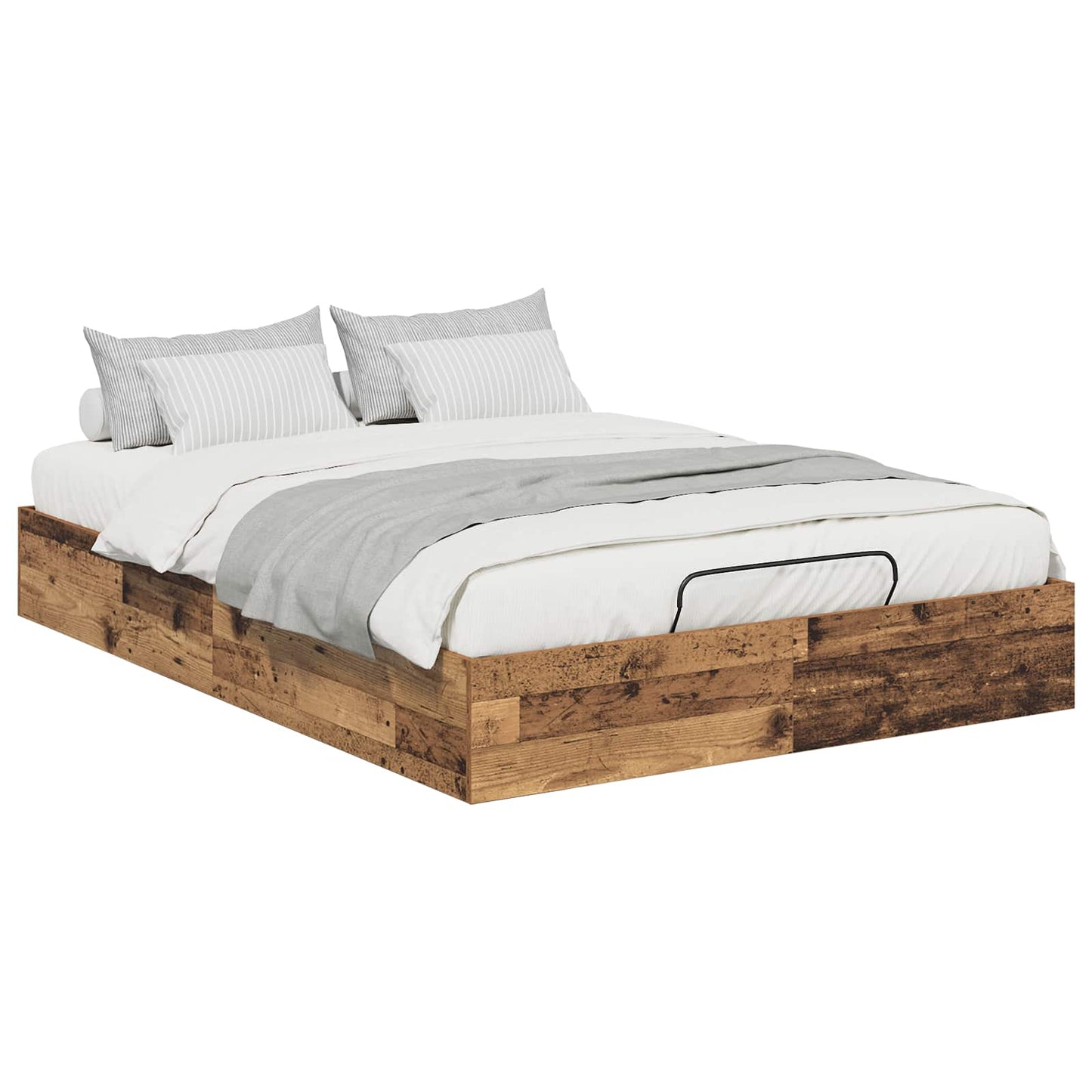 vidaXL Κρεβάτι Οθωμανικού Τύπου Παλιό ξύλο 193 x 140 x 25 εκ