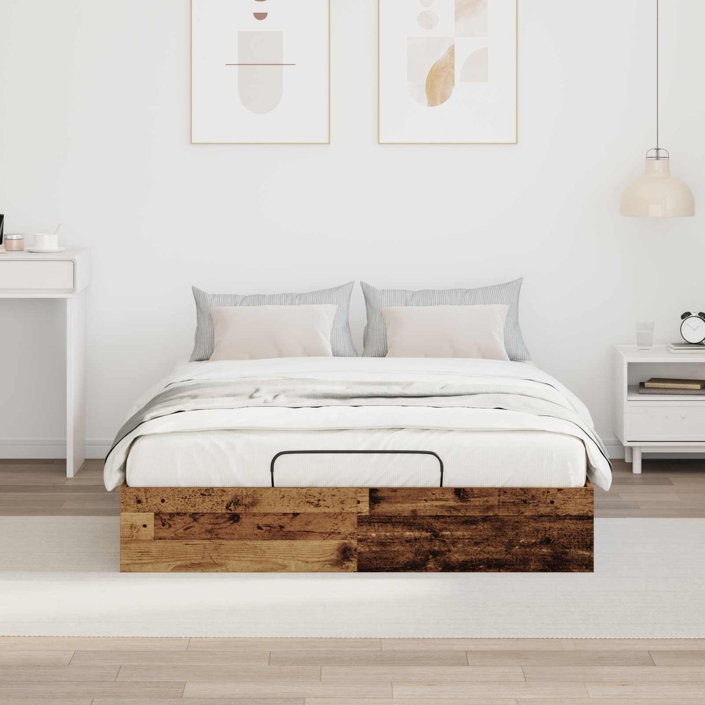 vidaXL Κρεβάτι Οθωμανικού Τύπου Παλιό ξύλο 193 x 120 x 25 εκ