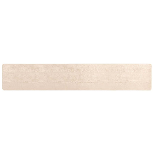 vidaXL Χαλί Τύπωμα Κρεμ 450 x 100 εκ. Πολυέστερ και PVC