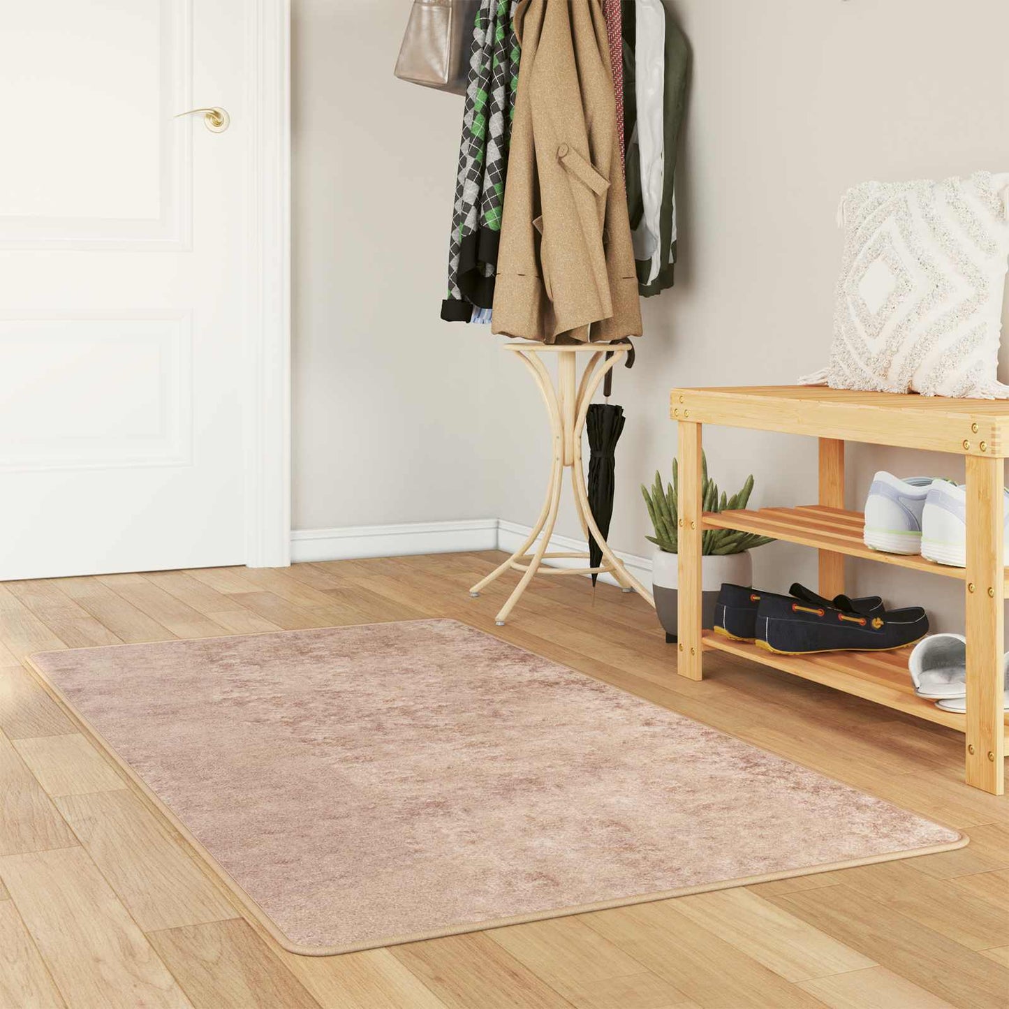 vidaXL Χαλί Runner MARSA Άμμος 80 x 100 cm Πολυέστερ και PVC