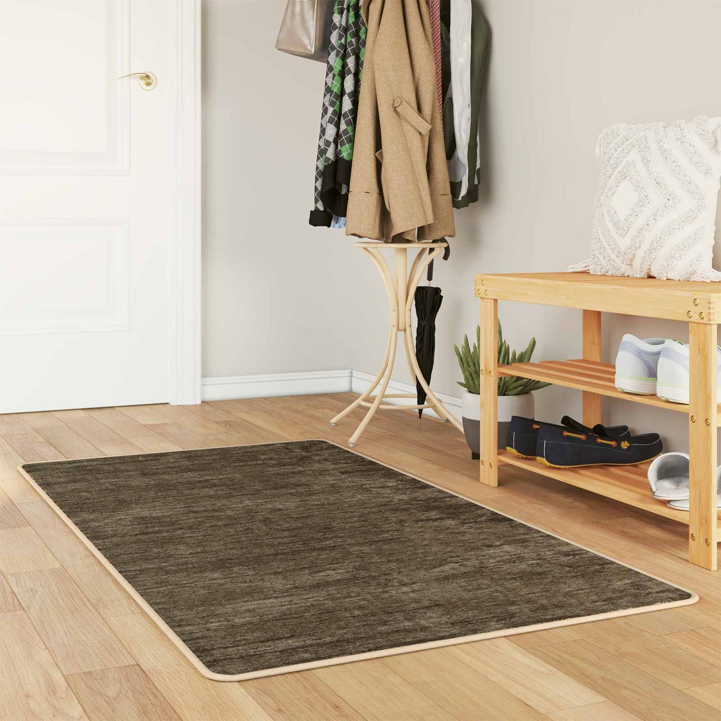 vidaXL Χαλί Runner MARSA Δασώδες Πράσινο 80 x 100 cm Πολυέστερ και PVC