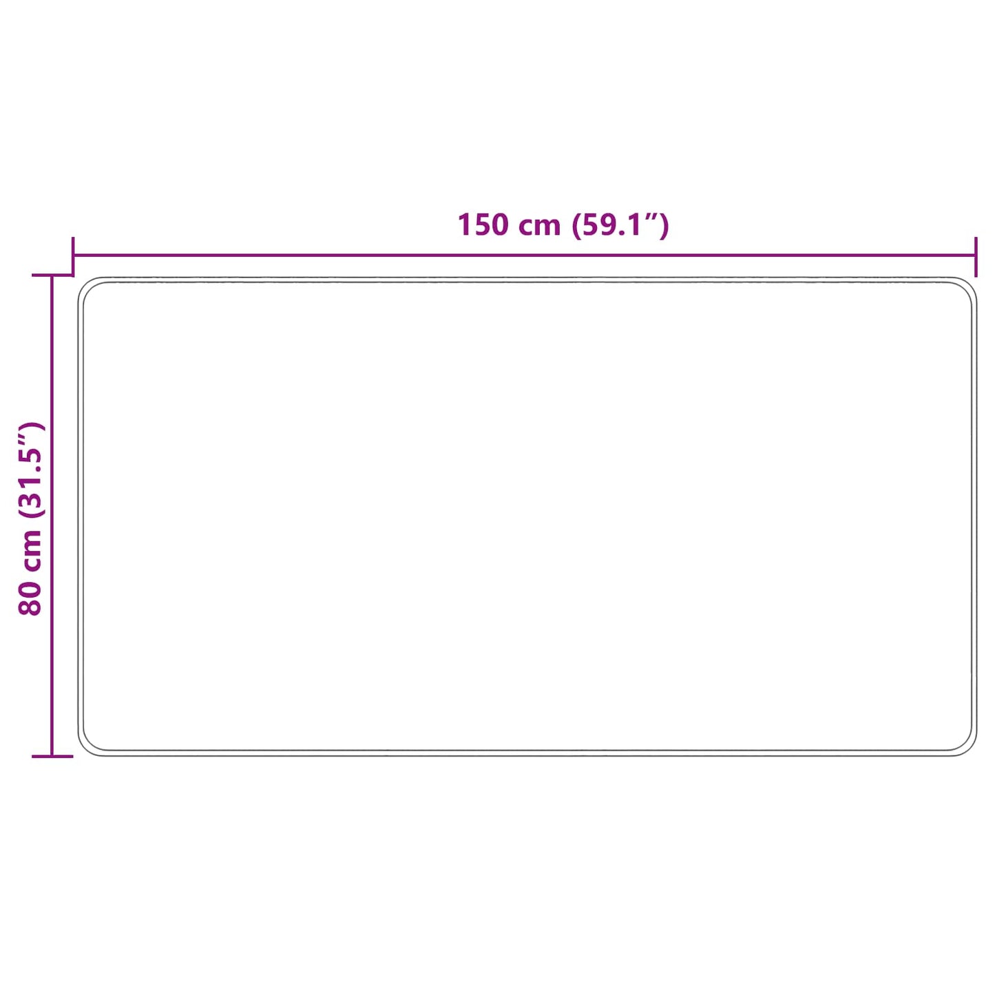 vidaXL Χαλί Runner MARSA Δασώδες Πράσινο 80 x 150 cm Πολυέστερ και PVC