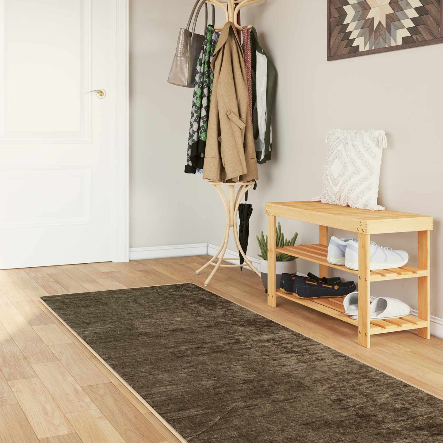 vidaXL Χαλί Runner MARSA Δασώδες Πράσινο 100 x 400 cm
