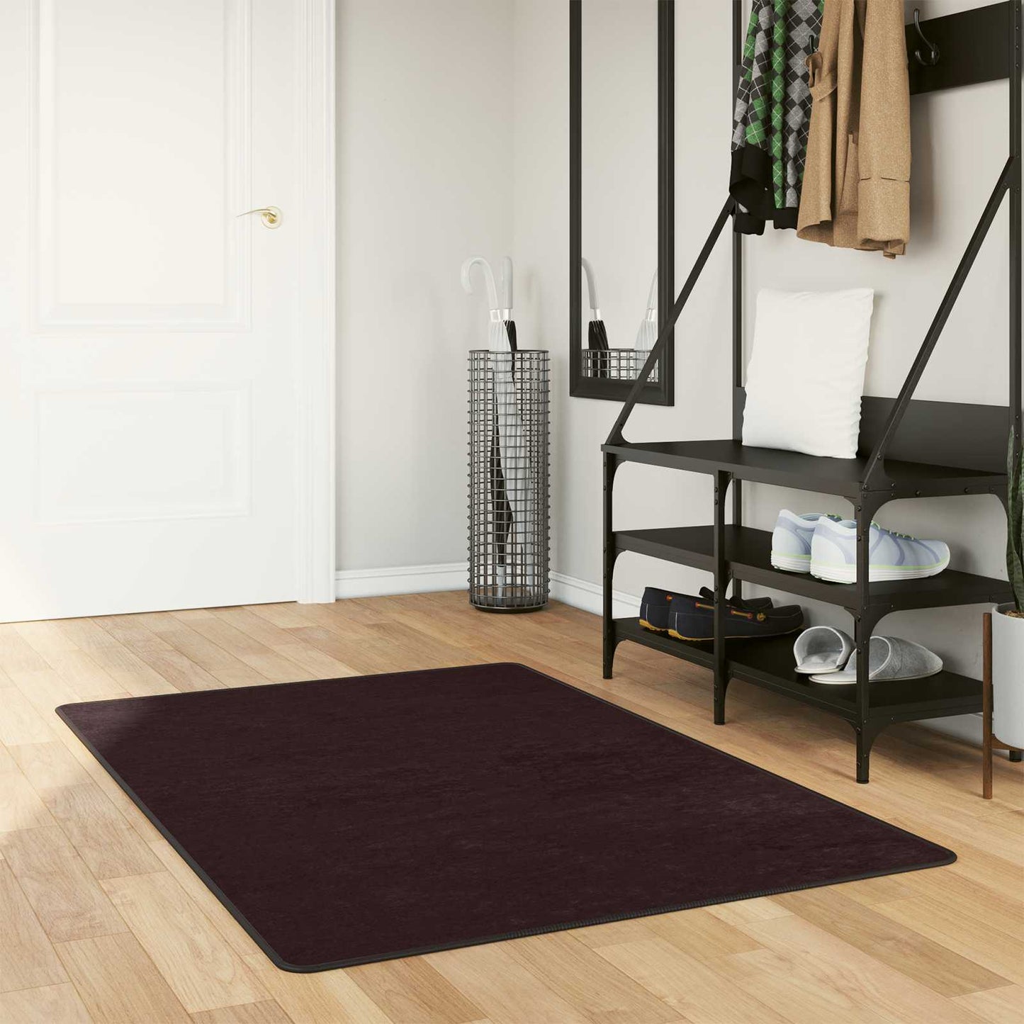 vidaXL Χαλί Runner MARSA Ανθρακί 80 x 200 cm Πολυέστερ και PVC
