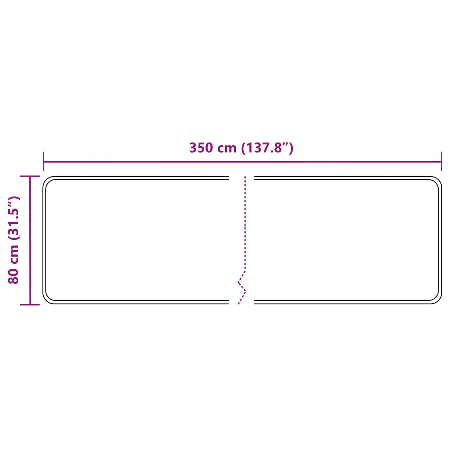 vidaXL Χαλί Runner MARSA Ανθρακί 80 x 350 εκ. Πολυέστερ και PVC