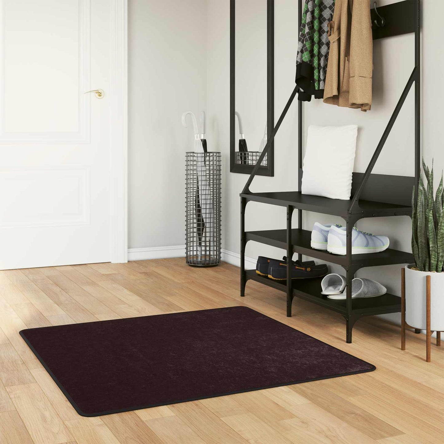 vidaXL Χαλί Runner MARSA Ανθρακί 100 x 100 cm Πολυέστερ και PVC