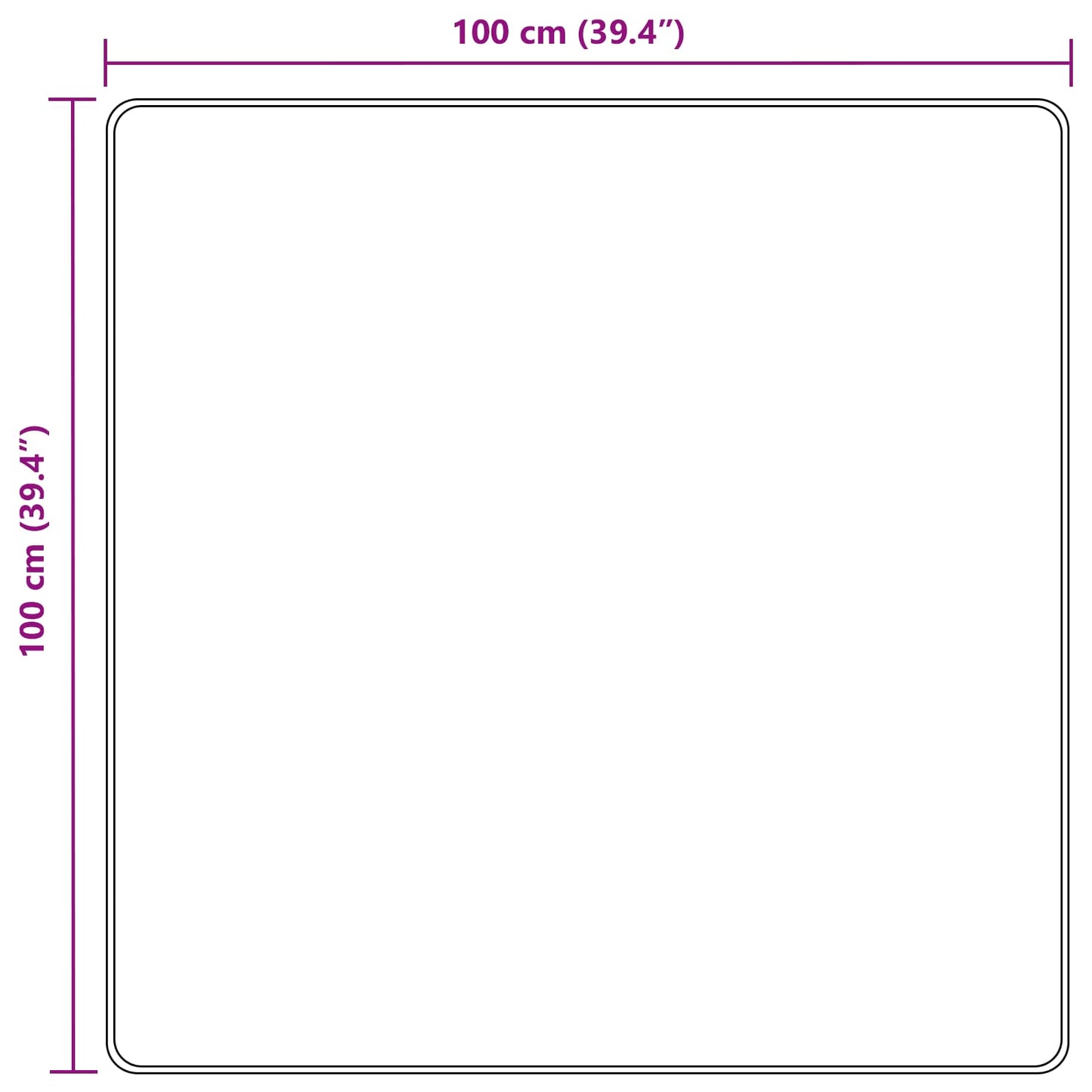 vidaXL Χαλί Runner MARSA Ανθρακί 100 x 100 cm Πολυέστερ και PVC