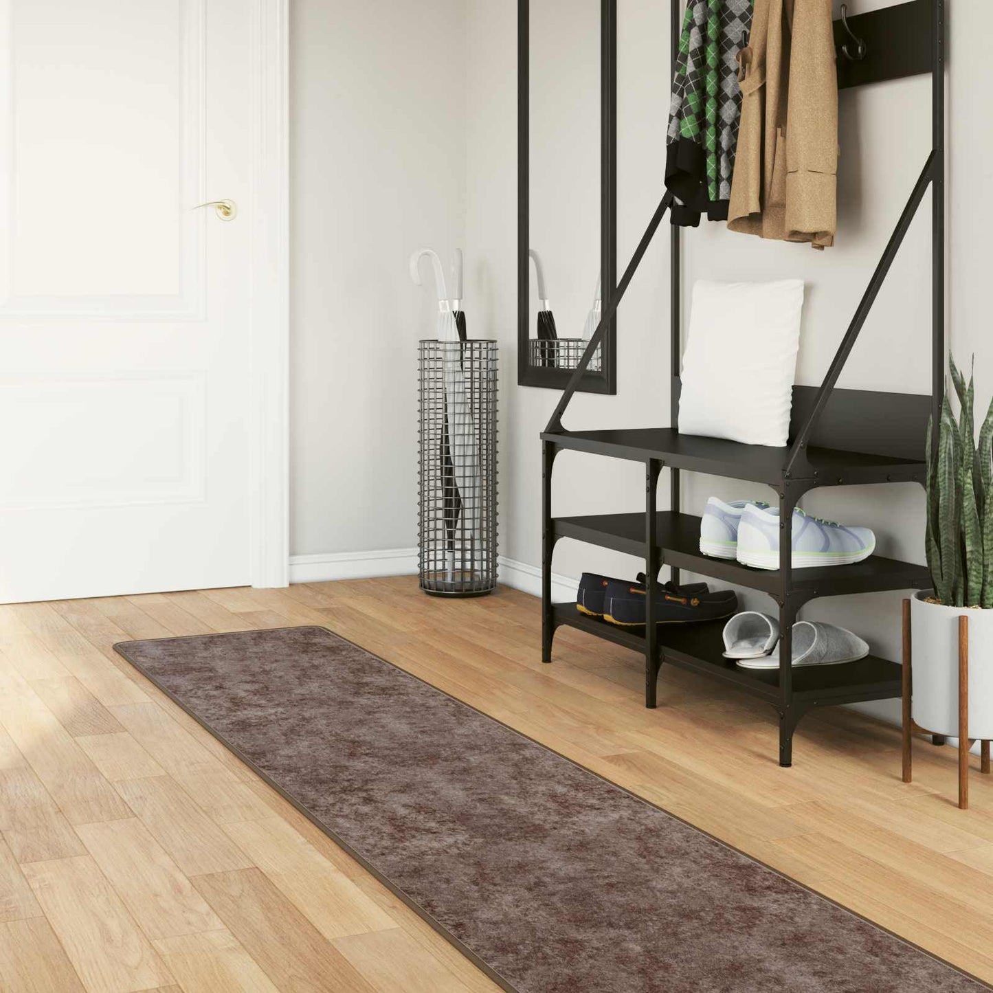 vidaXL Χαλί Runner MARSA Γκρι 50 x 300 εκ Πολυέστερ και PVC