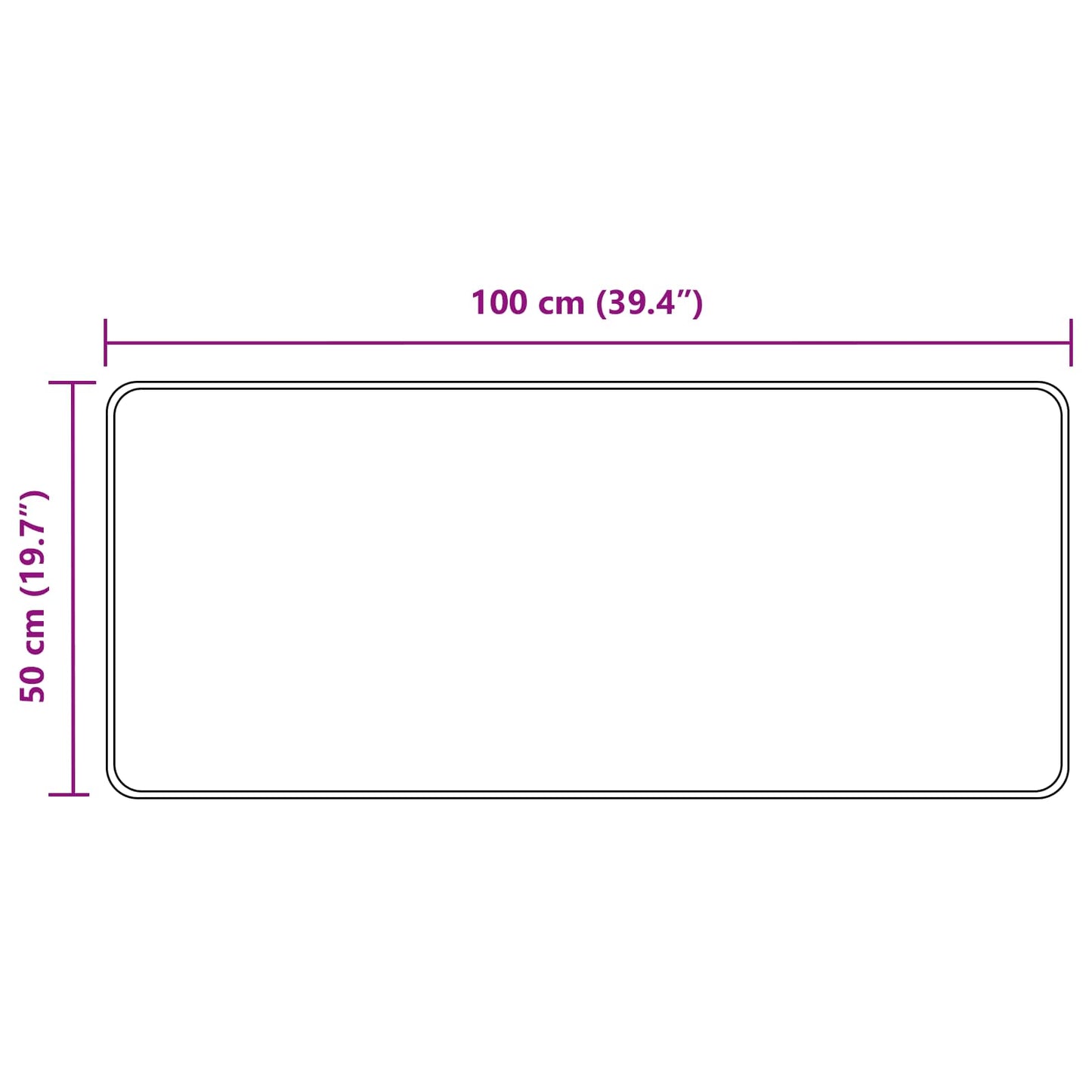 vidaXL Χαλί Runner MARSA Κίτρινο 50 x 100 cm Πολυέστερ και PVC