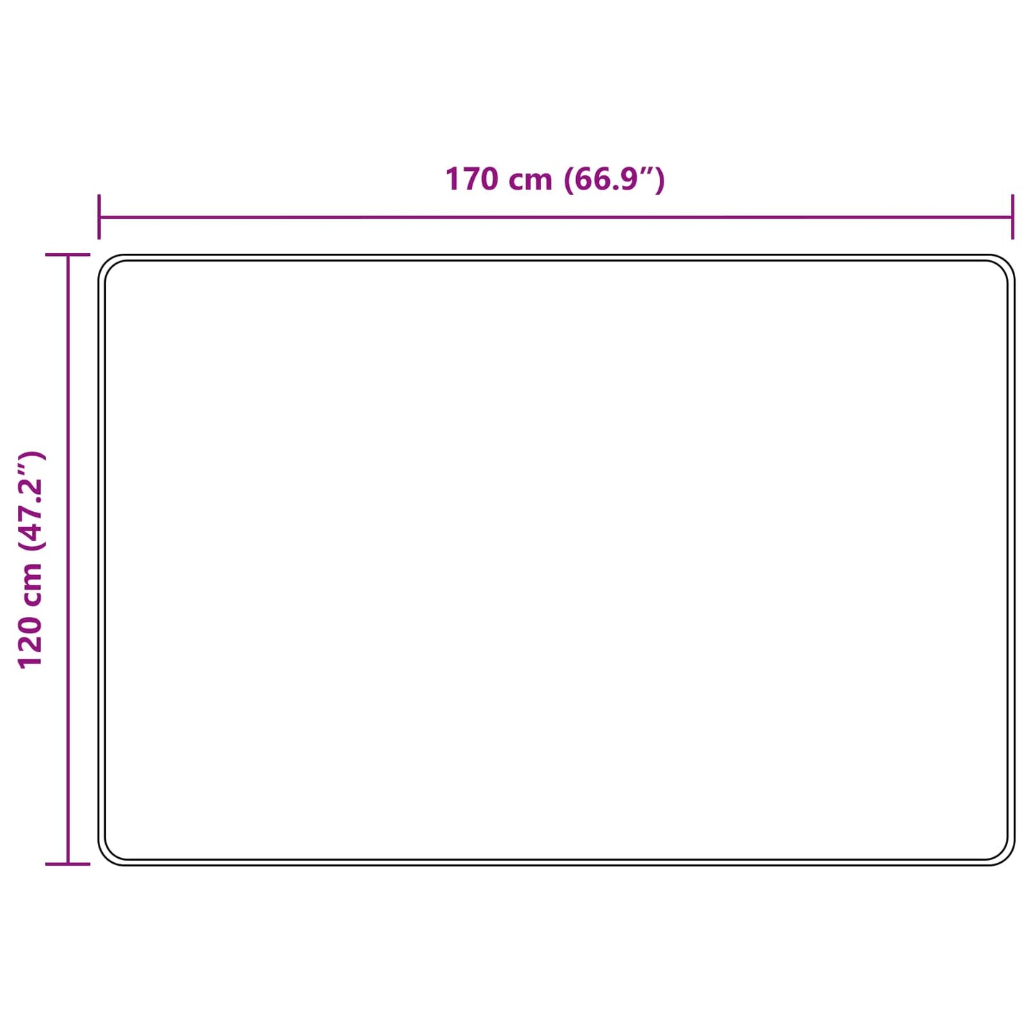 vidaXL Χαλί Runner MARSA Κίτρινο 120 x 170 cm Πολυέστερ και PVC