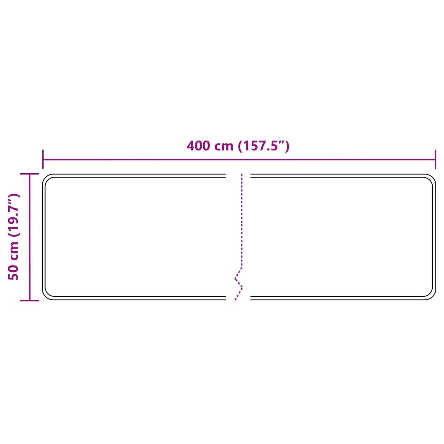 vidaXL Χαλί Runner MARSA Πολύχρωμο 50 x 400 εκ. Πολυέστερ και PVC
