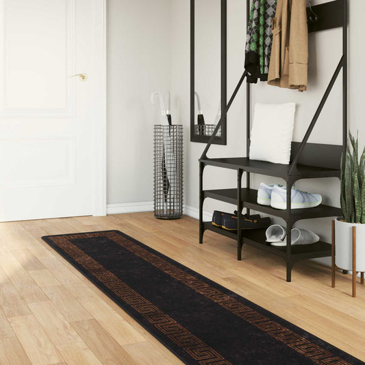 vidaXL Χαλί Runner MARSA Μαύρο 50 x 300 εκ Πολυέστερ και PVC