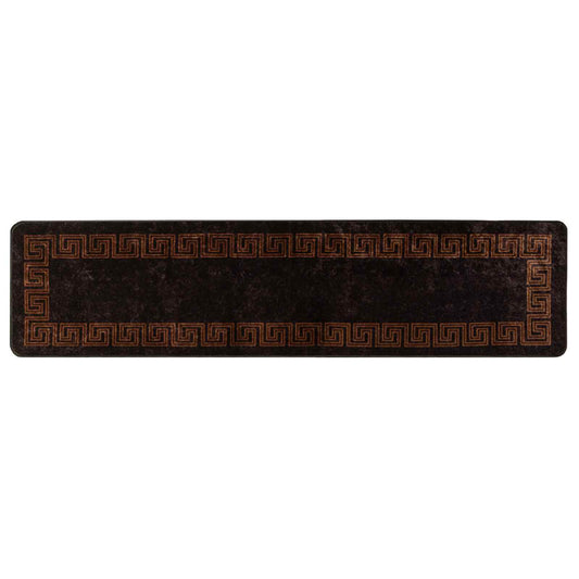vidaXL Χαλί Runner MARSA Μαύρο 100 x 450 εκ. Πολυέστερ και PVC
