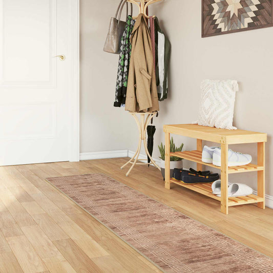 vidaXL Χαλί Runner MARSA Λευκός 50 x 350 εκ. Πολυέστερ και PVC