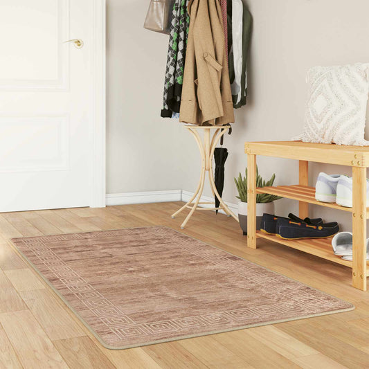 vidaXL Χαλί Runner MARSA Λευκός 100 x 150 cm Πολυέστερ και PVC