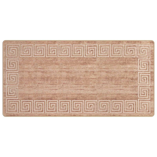 vidaXL Χαλί Runner MARSA Λευκός 100 x 200 cm Πολυέστερ και PVC