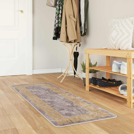 vidaXL Χαλί Runner MARSA Γκρι 50 x 200 εκ. Πολυέστερ και PVC