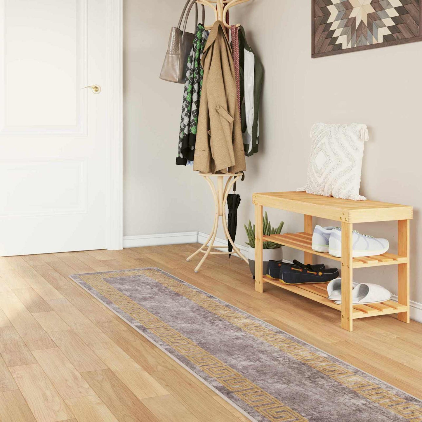 vidaXL Χαλί Runner MARSA Γκρι 50 x 400 εκ. Πολυέστερ και PVC