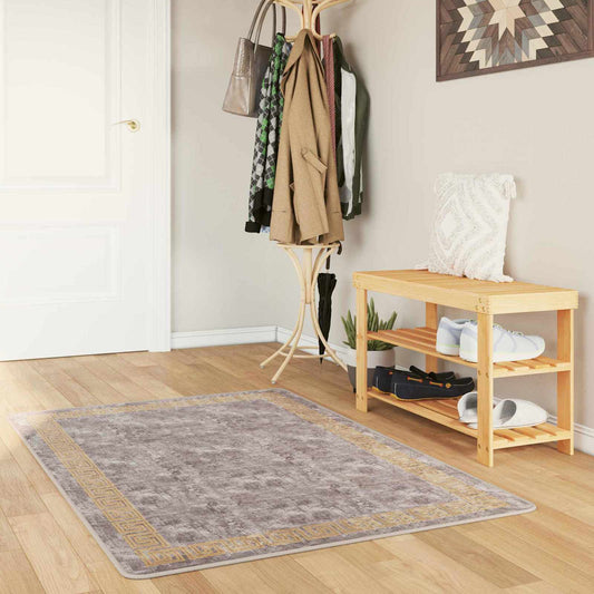 vidaXL Χαλί Runner MARSA Γκρι 80 x 100 cm Πολυέστερ και PVC