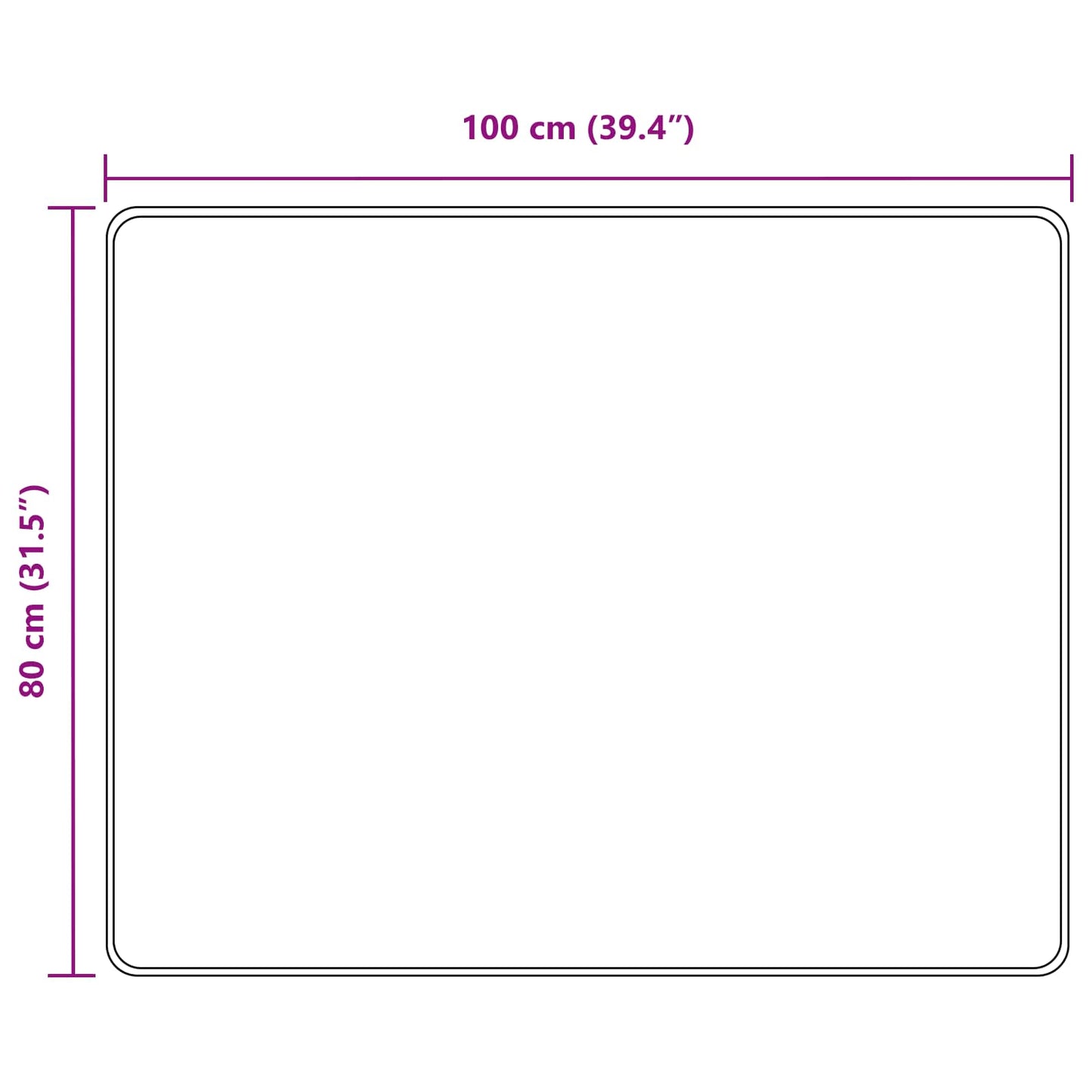 vidaXL Χαλί Runner MARSA Γκρι 80 x 100 cm Πολυέστερ και PVC
