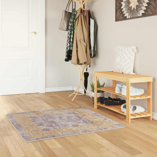 vidaXL Χαλί Runner MARSA Γκρι 100 x 100 cm Πολυέστερ και PVC