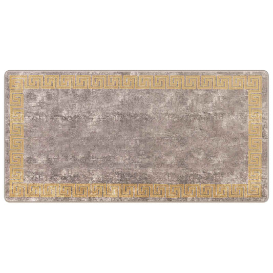 vidaXL Χαλί Runner MARSA Γκρι 100 x 200 cm Πολυέστερ και PVC