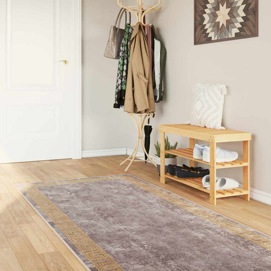 vidaXL Χαλί Runner MARSA Γκρι 100 x 300 cm Πολυέστερ και PVC