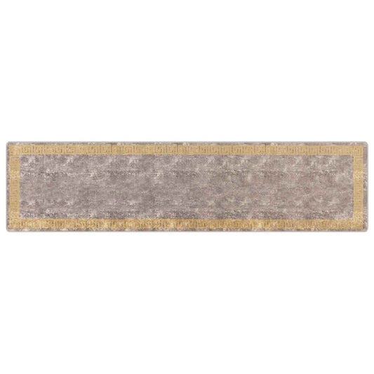 vidaXL Χαλί Runner MARSA Γκρι 100 x 400 cm Πολυέστερ και PVC