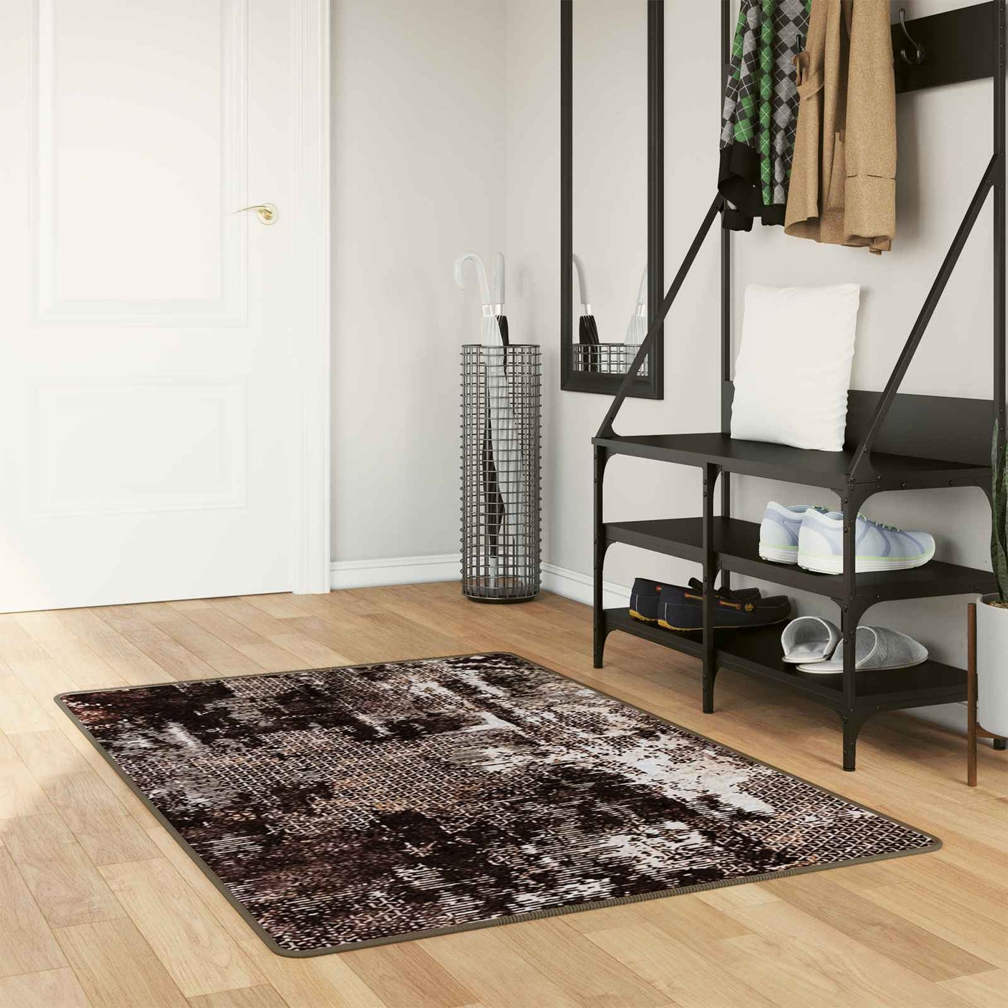 vidaXL Χαλί Runner MARSA Μαύρο 80 x 200 cm Πολυέστερ και PVC