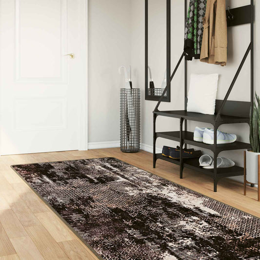 vidaXL Χαλί Runner MARSA Μαύρο 100 x 300 cm Πολυέστερ και PVC