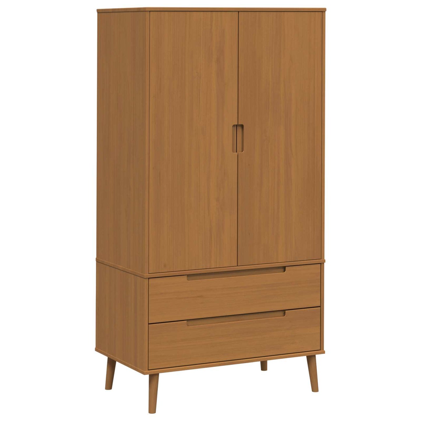 vidaXL Ντουλάπι MOLDE Καραμέλα 90 x 55 x 175 εκ Μασίφ Ξύλο Πεύκου