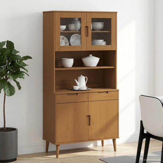 vidaXL Κλουβί MOLDE Καραμέλα 90 x 35 x 100 εκ. Μασίφ Ξύλο Πεύκου