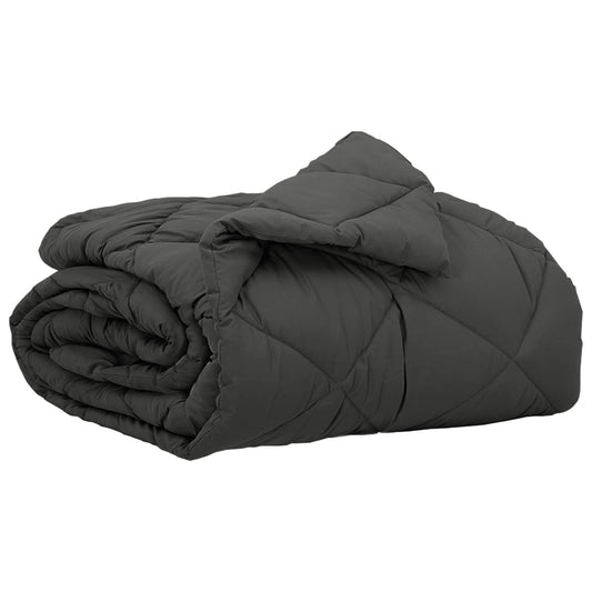 vidaXL Καλοκαιρινό Παπλωματοθήκη Ανθρακί 200 x 140 cm Μικροΐνες
