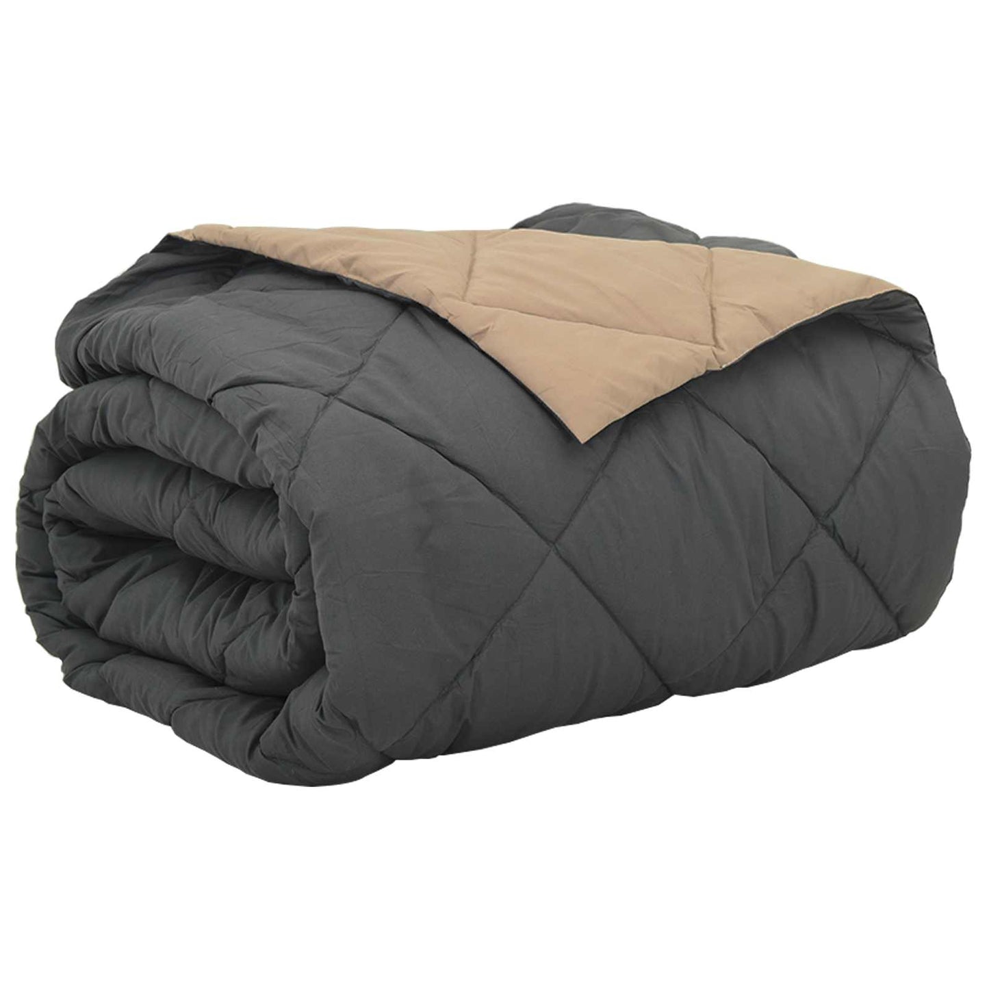 vidaXL Καλοκαιρινό Παπλωματοθήκη Ανθρακί και Ταμπά 240 x 200 cm