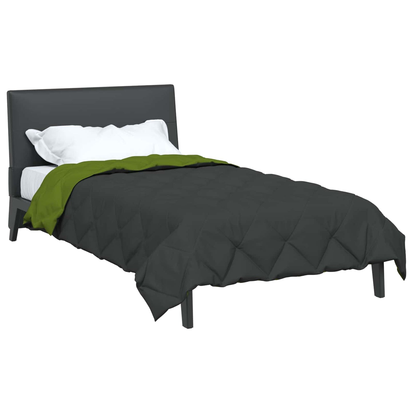 vidaXL Καλοκαιρινό Παπλωματοθήκη Πράσινο και Ανθρακί 200 x 135 εκ.