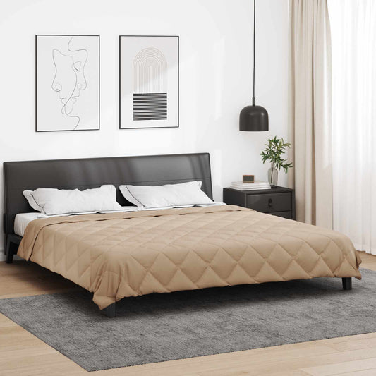 vidaXL Καλοκαιρινό Παπλωματοθήκη Taupe 220 x 200 εκ Μικροΐνες