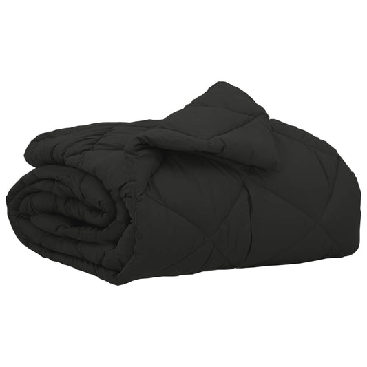 vidaXL Καλοκαιρινό Παπλωματοθήκη Μαύρο 200 x 140 cm Μικροΐνες