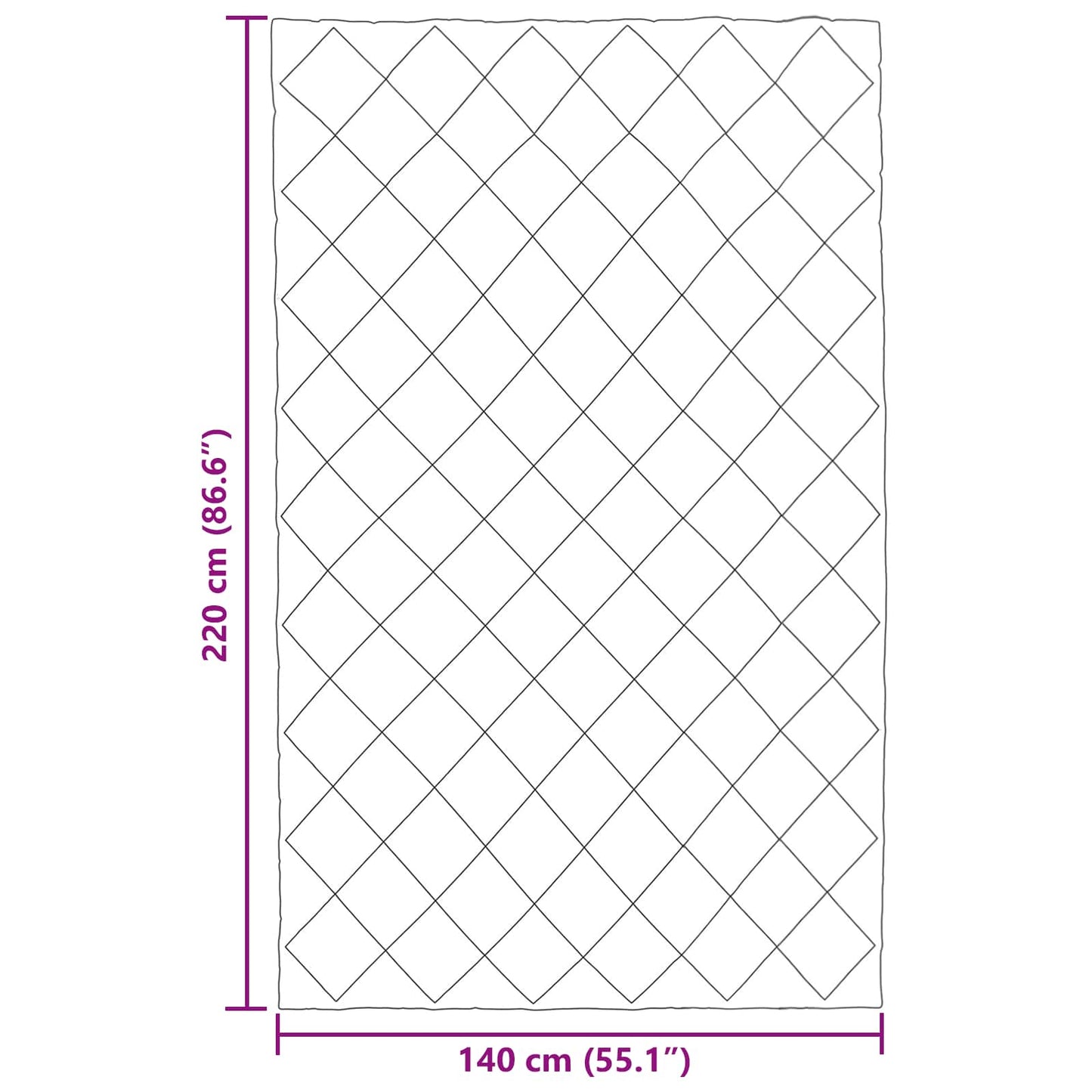 vidaXL Καλοκαιρινό Παπλωματοθήκη Μαύρο 220 x 140 cm Μικροΐνες