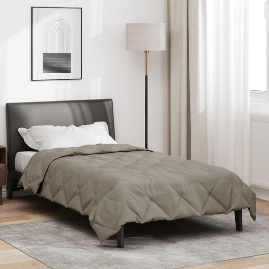 vidaXL Καλοκαιρινό Παπλωματοθήκη 220 x 140 cm Καλοκαίρι Ανοιχτό γκρι