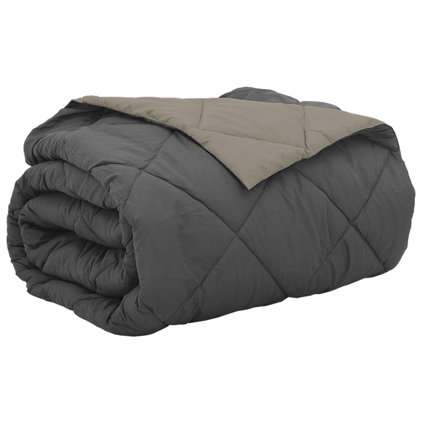 vidaXL Καλοκαιρινό Παπλωματοθήκη Ανοιχτό γκρι και Ανθρακί 240 x 200 cm