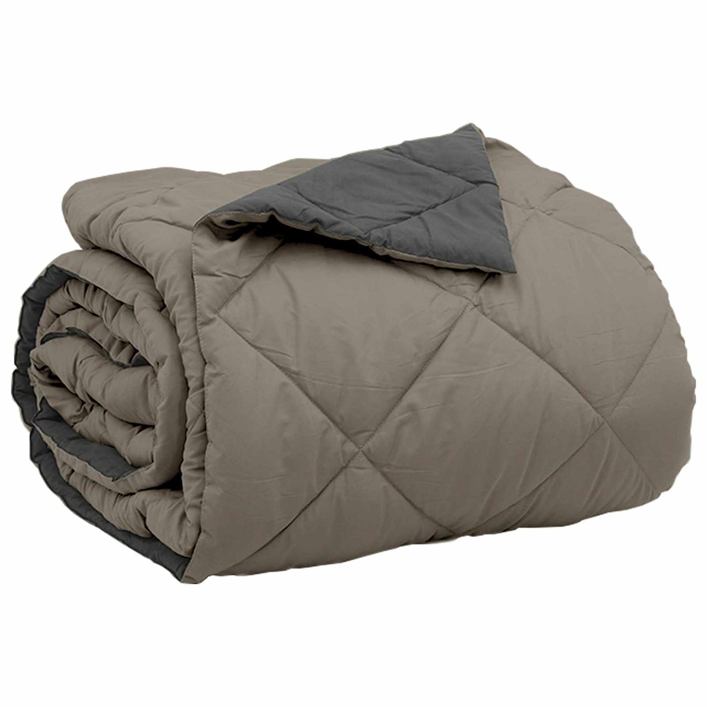 vidaXL Καλοκαιρινό Παπλωματοθήκη Ανοιχτό γκρι και Ανθρακί Μικροΐνες