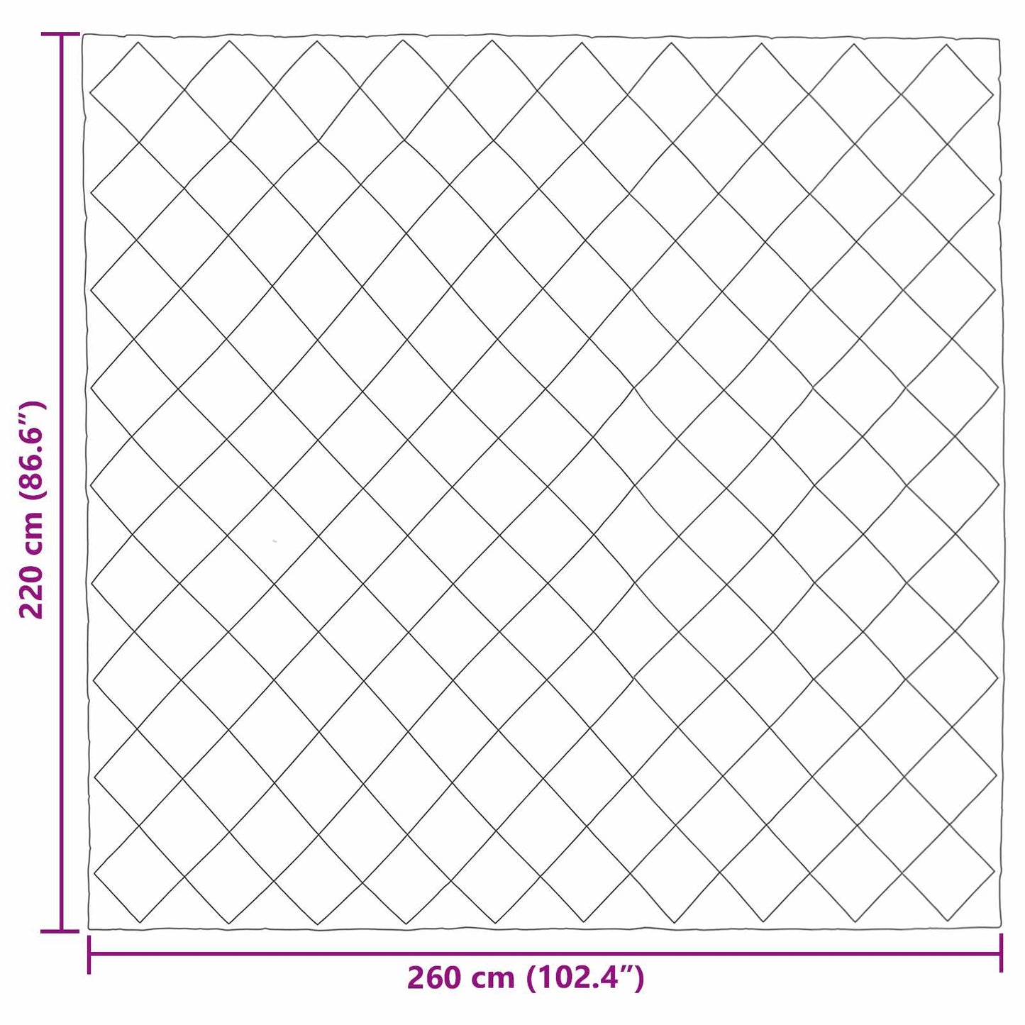 vidaXL Κουβέρτα ολόκληρου του χρόνου Ανθρακί 220 x 260 cm Μικροΐνες