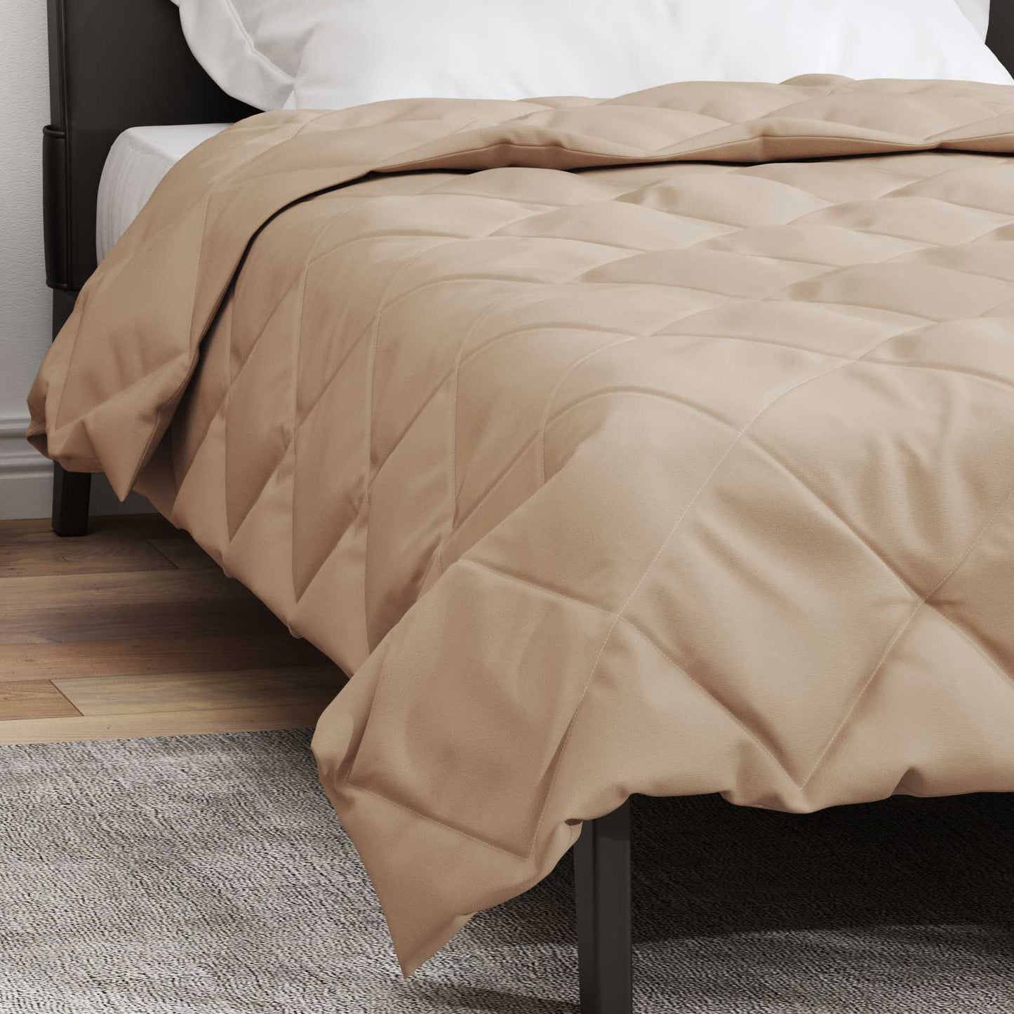vidaXL Κουβέρτα ολόκληρου του χρόνου Taupe 200 x 140 cm Μικροΐνες