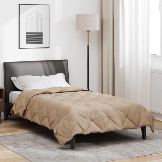 vidaXL Κουβέρτα ολόκληρου του χρόνου Taupe 135 x 220 εκ. Μικροΐνες