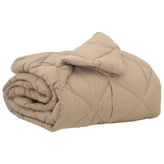 vidaXL Κουβέρτα ολόκληρου του χρόνου Taupe 135 x 220 εκ. Μικροΐνες