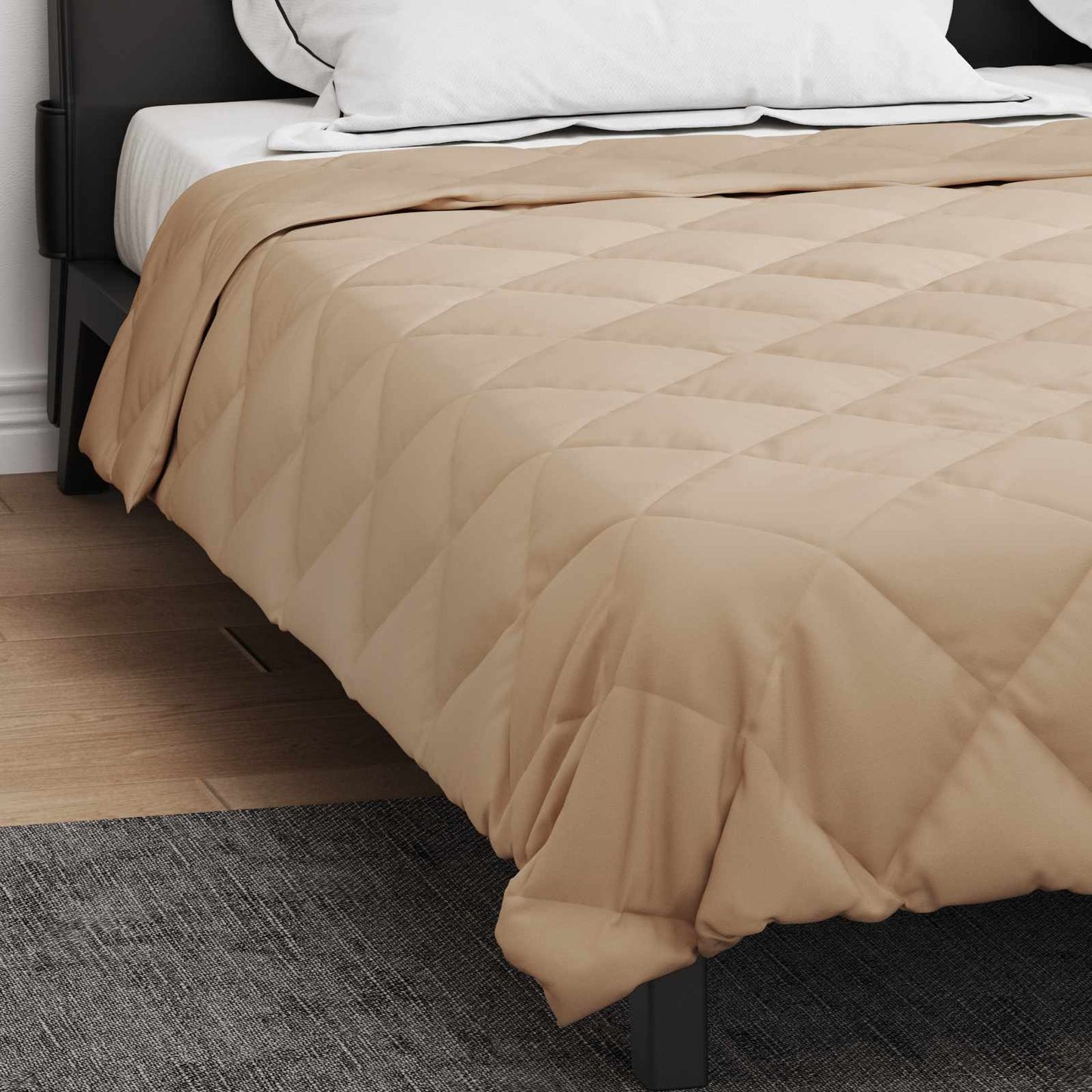vidaXL Κουβέρτα ολόκληρου του χρόνου Taupe 220 x 240 cm Μικροΐνες