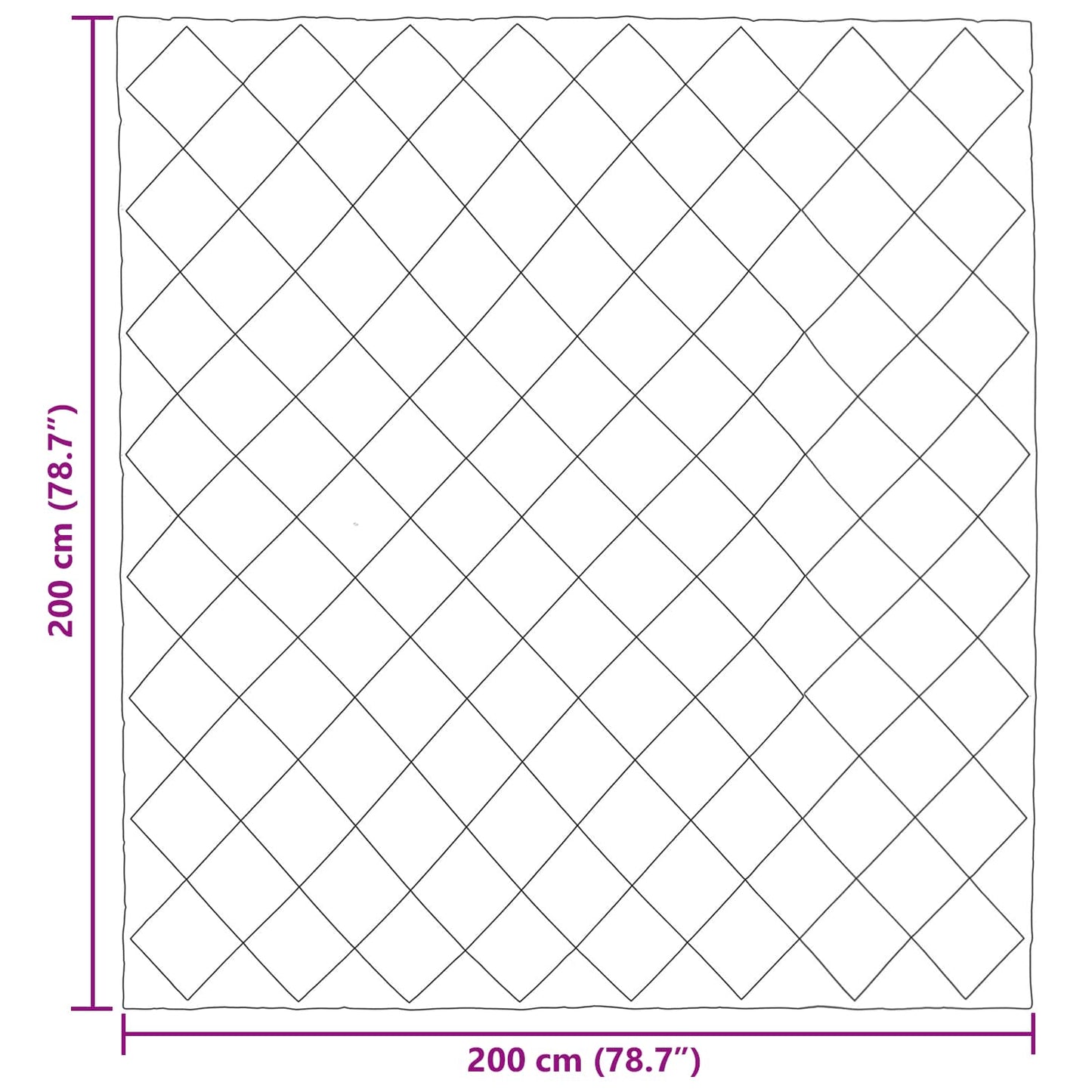 vidaXL Κουβέρτα ολόκληρου του χρόνου Μαύρο 200 x 200 cm Μικροΐνες
