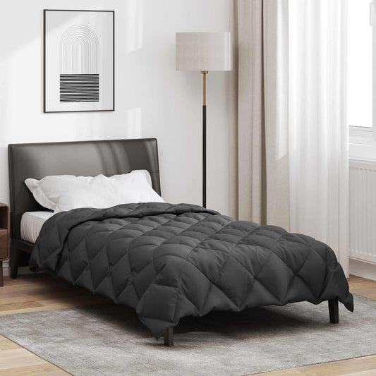 vidaXL Χειμερινό Παπλωματοθήκη Ανθρακί 200 x 135 εκ. Μικροΐνες
