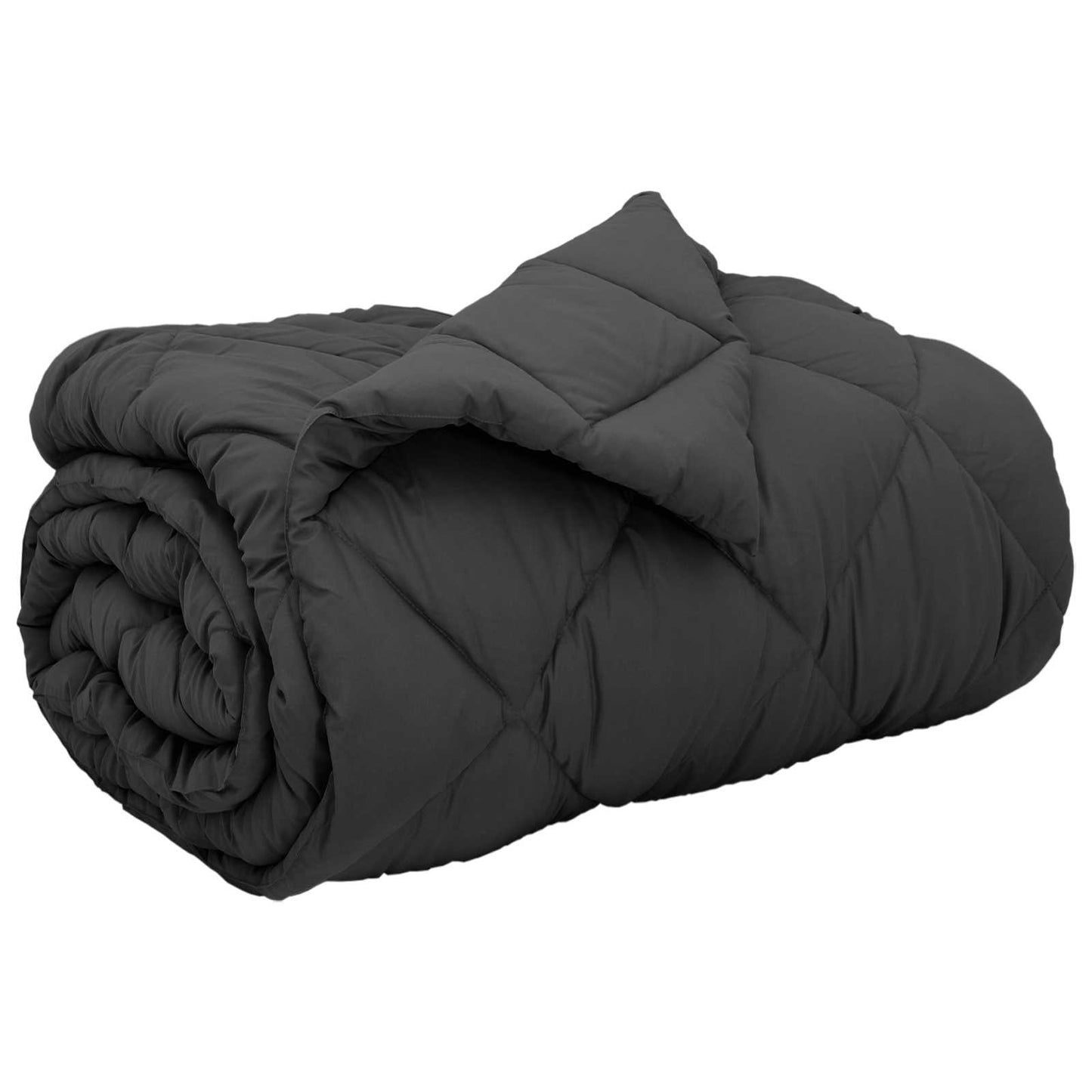 vidaXL Χειμερινό Παπλωματοθήκη Ανθρακί 155 x 220 cm Μικροΐνες