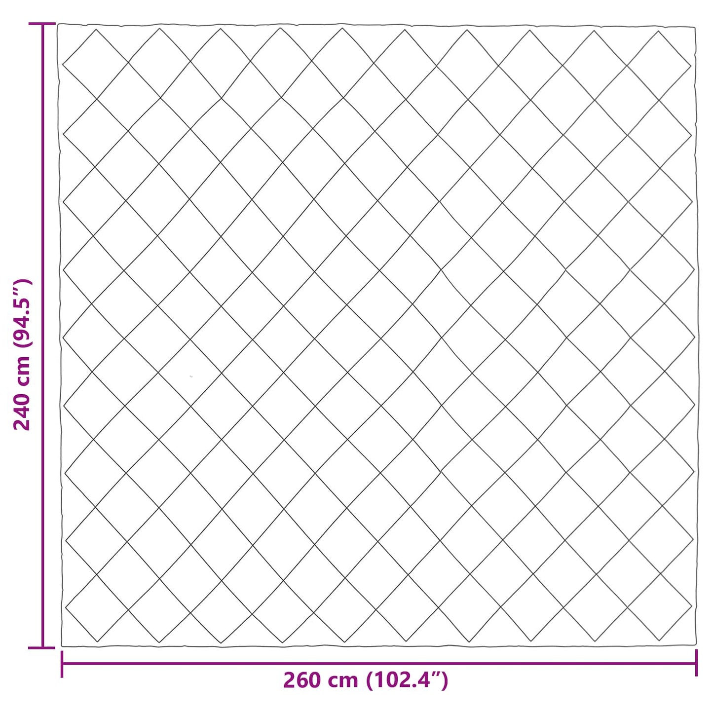 vidaXL Χειμερινό Παπλωματοθήκη Ανθρακί 240 x 260 εκ. Μικροΐνες